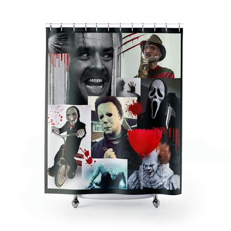 horror film shower curtain|horror shower curtain decor.